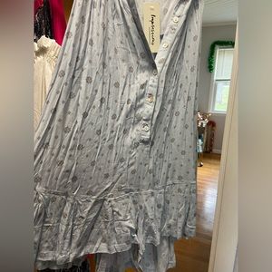 Blue Printed Front Button Romper! NWT